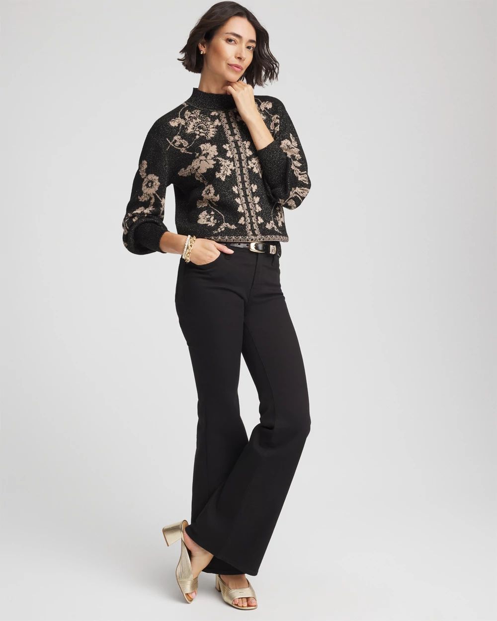 Bryne Jacquard Mockneck Pullover | Chico's